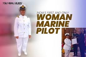 First lady marine pilot (India)