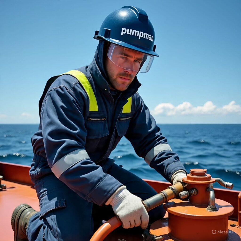 Pumpman onboard ship