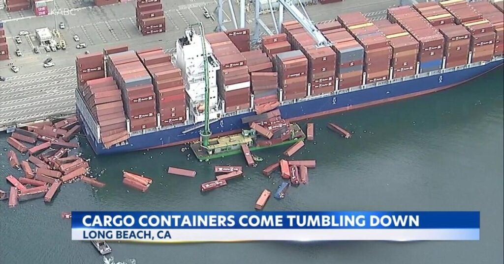 Cargo ship mishap in California plunges over 60 containers into the sea