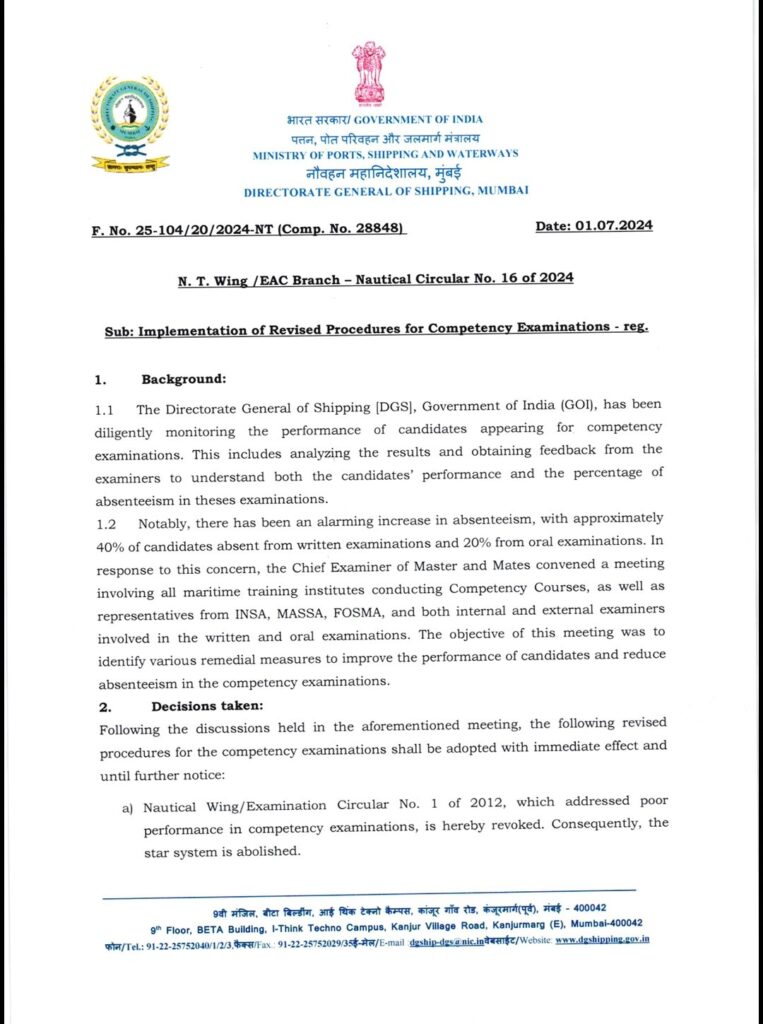 Nautical Circular No. 16 of 2024