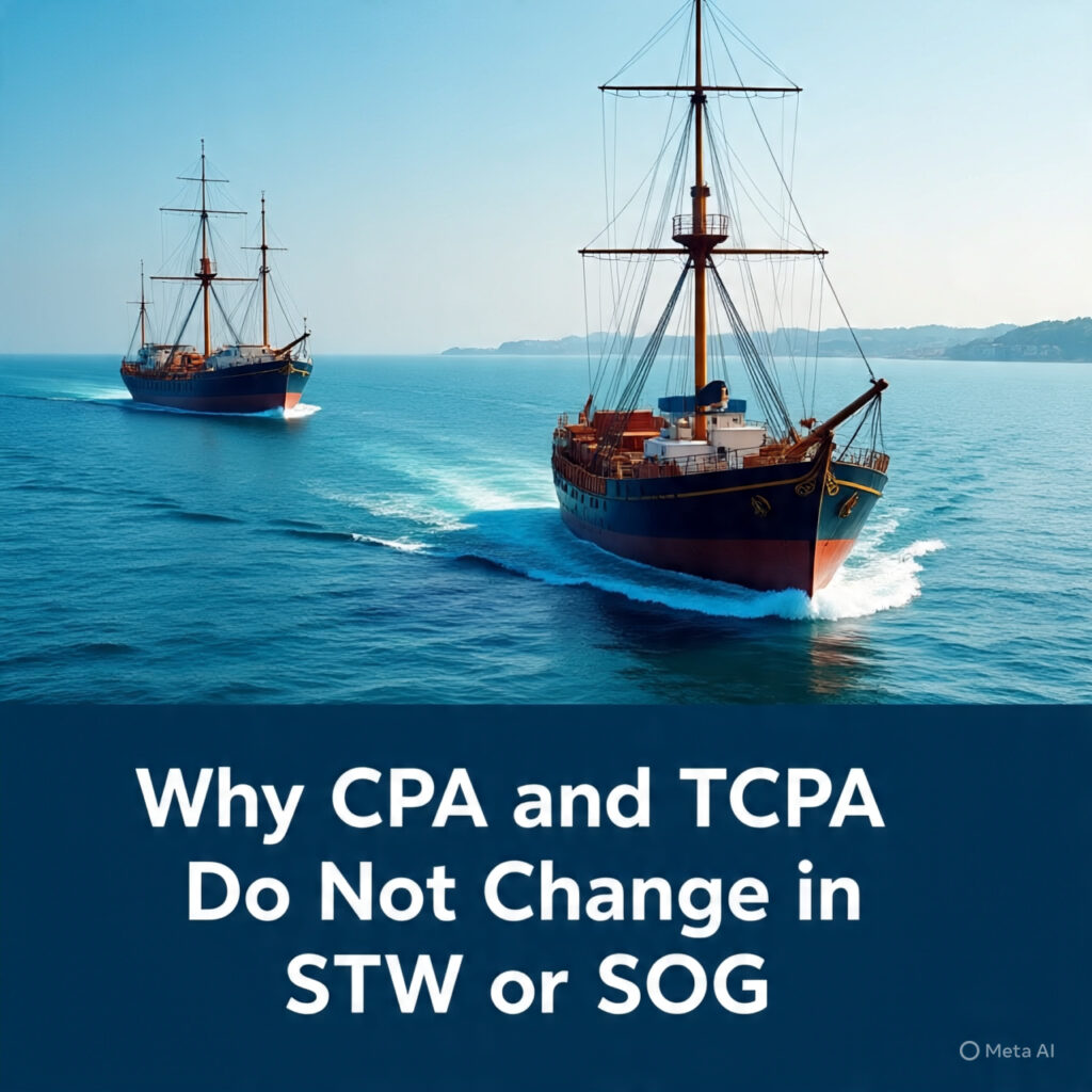 Why CPA and TCPA Do Not Change in STW or SOG?