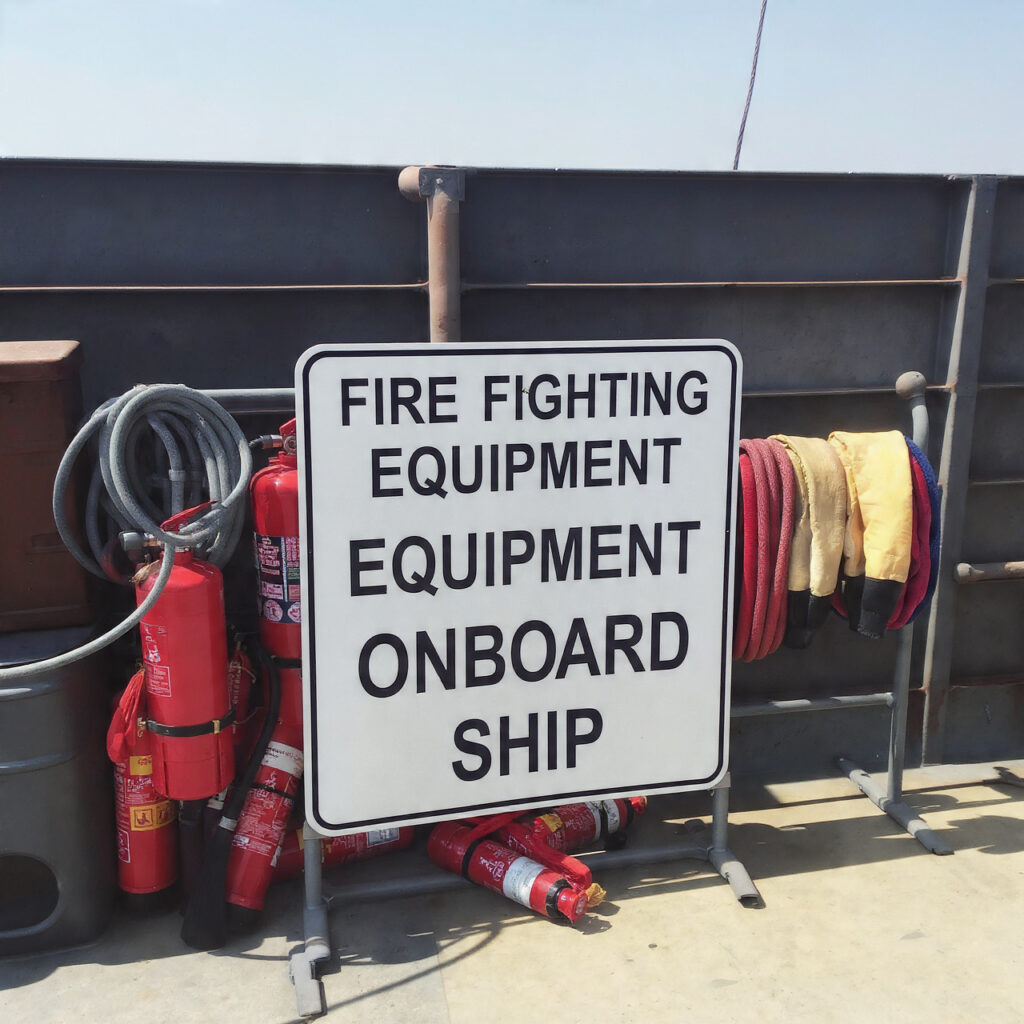 fire fighting equipment onboard ship