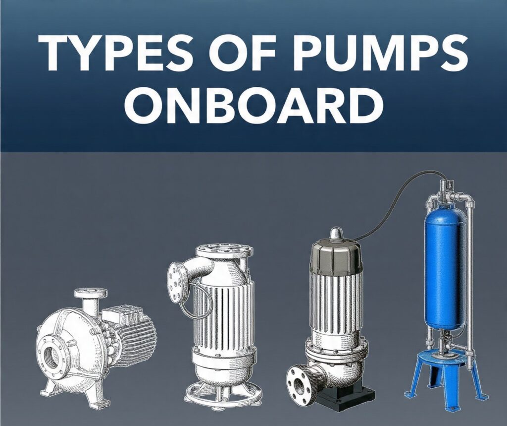 types of pumps onboard