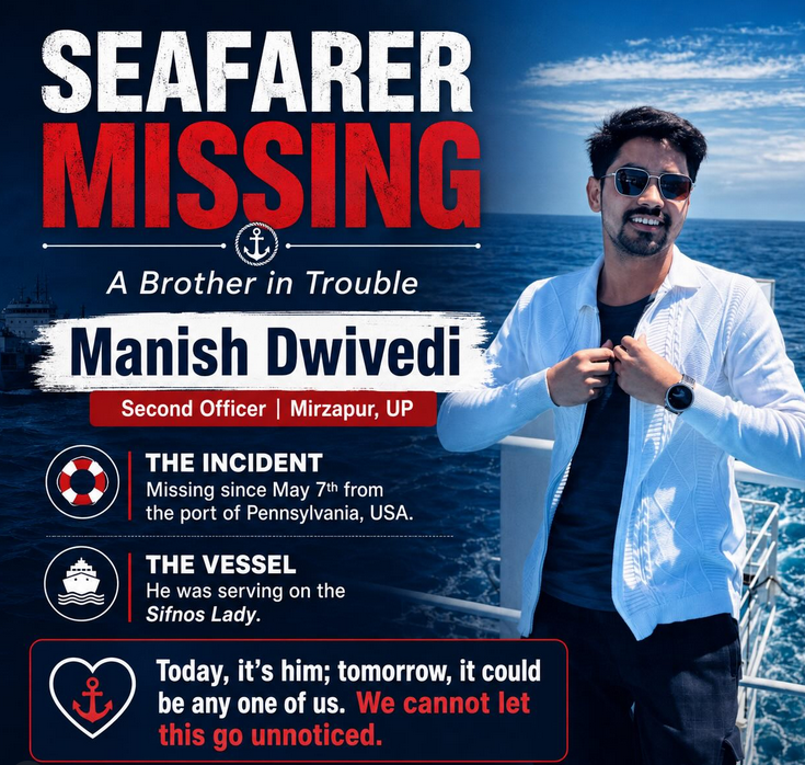Indian Merchant Navy Officer Manish Dwivedi Reported Missing After Disappearing From U.S. Port